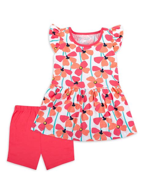 Little Star Organic Toddler Girl 2Pc Outfit Set, Size 12M-5T - Walmart.com