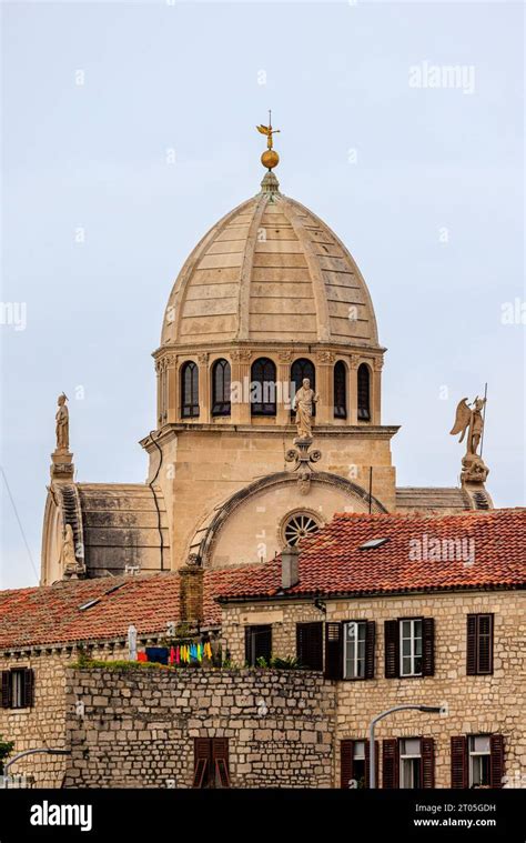 The East Facing Stone Roof And Dome Of St James Cathedral Sibenik Looks