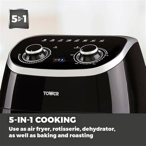 Tower Vortx Xpress 2000w 11l 5 In 1 Manual Air Fryer Oven With Rotisserie Mega Appliances