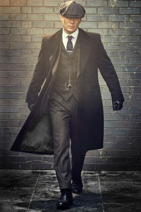 Mens Peaky Blinders Costume Thomas Shelby Suit And Overcoat Alligatorwarehouse