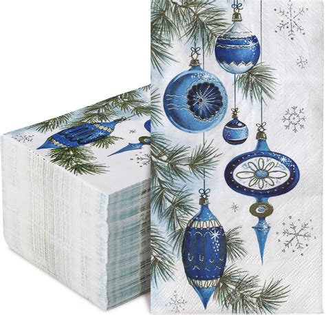 Amazon 100 Christmas Tree Guest Napkins Holiday Disposable Paper