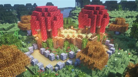 Multiplayersingleplayer Mushroom Inspired Base Minecraft Map