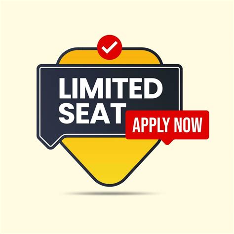 Limited Seat Apply Now Announcement Job Vacancy Banner Vector 35418749