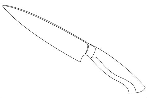 Continuous one line art drawing of knife outline illustration 44751407 ...