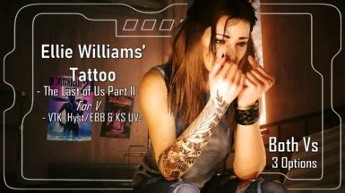 Ellie Williams Tattoo The Last Of Us Part Ii Vtk Hyst Ebb Ks Uv