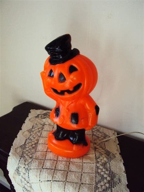 Vintage Halloween Pumpkin Blow Mold Empire By Primitivepincushion