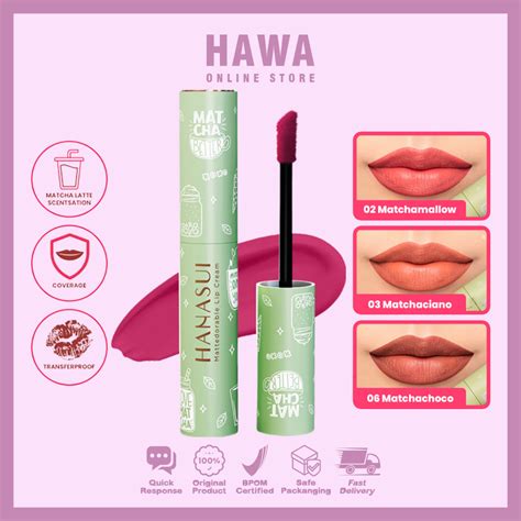 Hanasui Mattedorable Lip Cream Matcha Latte Edition Shopee Malaysia