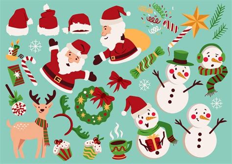 Premium Vector Christmas Element Set