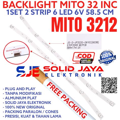 Jual Backlight Tv Led Mito Inc Lampu Bl K V Inc Inch