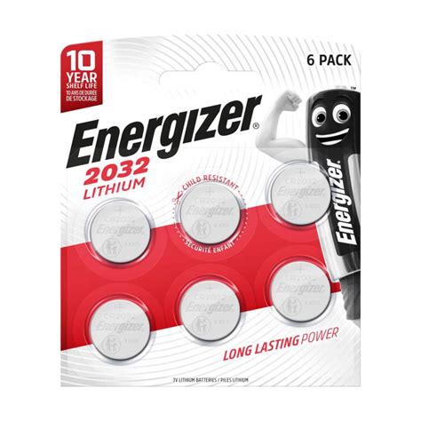 Piles Bouton CR2032 Energizer Lithium 3V Par 6 Bestpiles