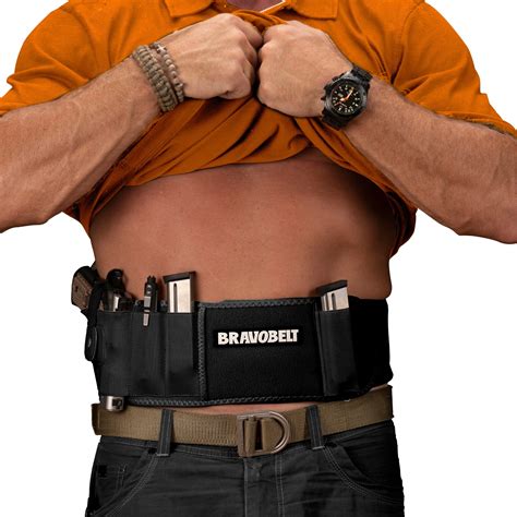 Bravobelt Belly Band Holster For Concealed Carry Black Bravobelt