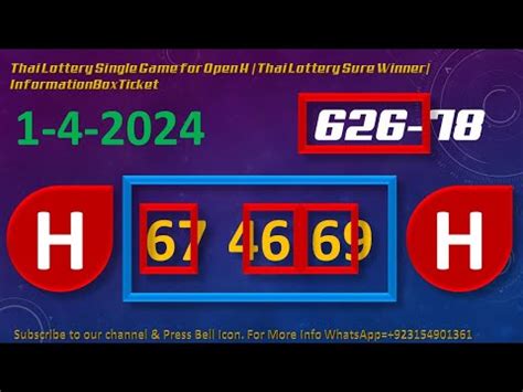 Thai Lottery Single Game For Open H Thai Lottery Sure Winner