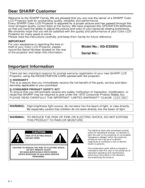 Fillable Online XG E3500U E P01 Fax Email Print PdfFiller