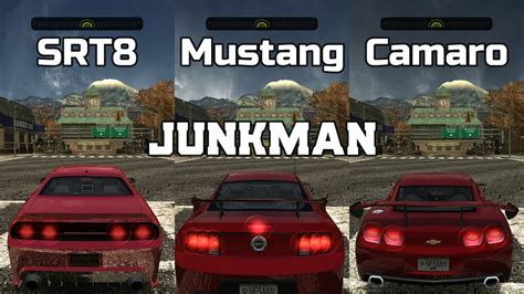 Dodge Challenger Srt Vs Ford Mustang Gt Vs Chevrolet Camaro Nfs Mw