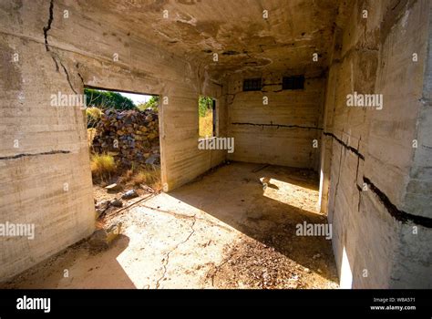 Inside A Bunker Constructed In The Second World War To Store Munitions