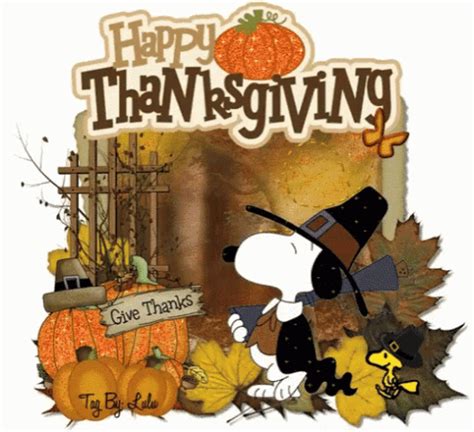 Happy Thanksgiving Snoopy GIFs GIFDB