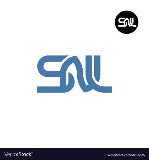 Letter snl monogram logo design Royalty Free Vector Image