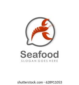 Seafood Logo Design Vector Stock Vector Royalty Free 628911053