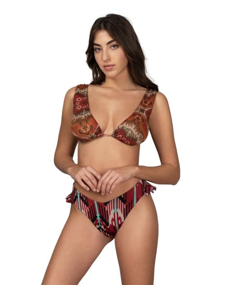 Bikini A Triangolo E Slip Americano Da Donna Con Fantasia Me Fui