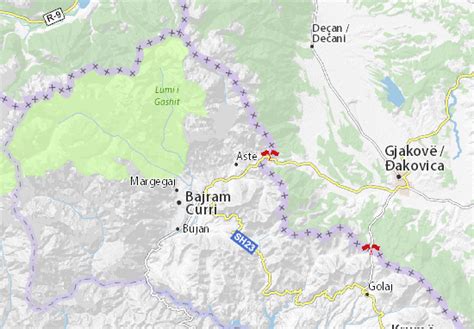 MICHELIN Tropojë map - ViaMichelin