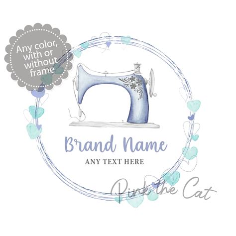 Sewing Business Logo Sewing Machine Logo Watercolor Sew Etsy