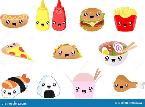 Kawaii Fast Food Clipart