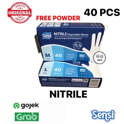 Jual Sarung Tangan Sensi Nitrile Isi Pcs Shopee Indonesia