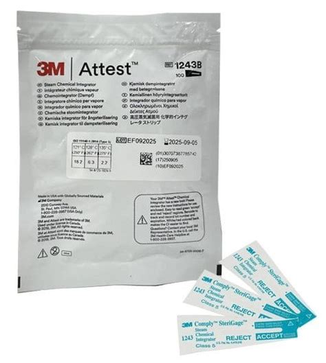 3m Attest Comply Steam Chemical Indicator 100 Medical Equipment