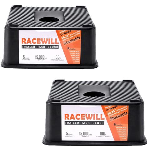 Racewill 2 Pack Trailer Jack Block RV Camper Stabilizer Blocks For