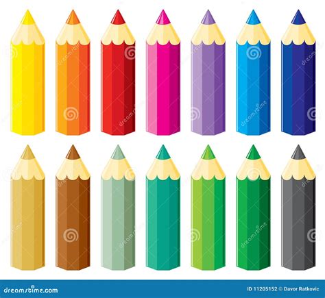 Small Pencils Set Stock Vector Illustration Of Colorful 11205152