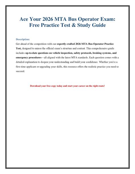 MTA Bus Operator Exam 2026: Practice Test & Study Guide | Exams ...