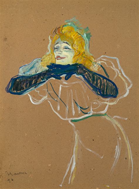 Henri De Toulouse Lautrec Yvette Guilbert Singing Linger Longer Loo