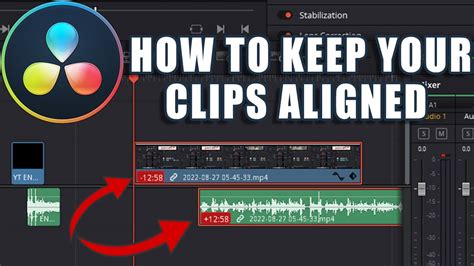 Davinci Resolve 18 How To Keep Your Clips Aligned Youtube