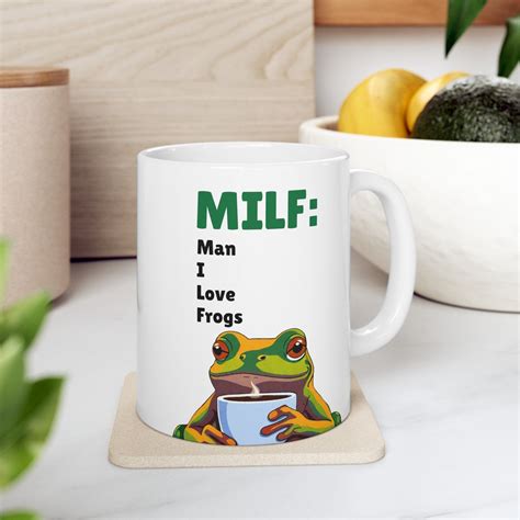MILF Coffee Mug Funny Coffee Mug Gift Gift For Frog Lovers Funny Frog Coffee Cup Man I Love
