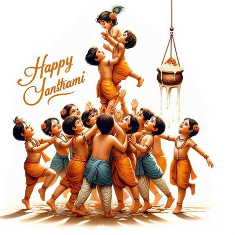 Illustration Of Happy Janmashtami Lord Krishna In Janmashtami Festival