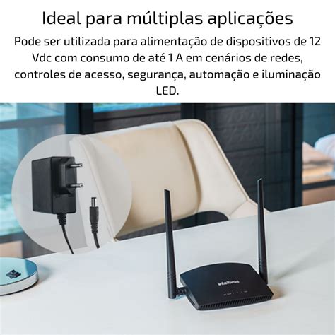 Fonte de Alimentação 12V 1A Intelbras EF 1201L Bivolt INTELBRAS Fontes