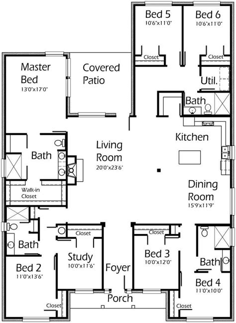 Cool 6 Bedroom House Plans Luxury - New Home Plans Design