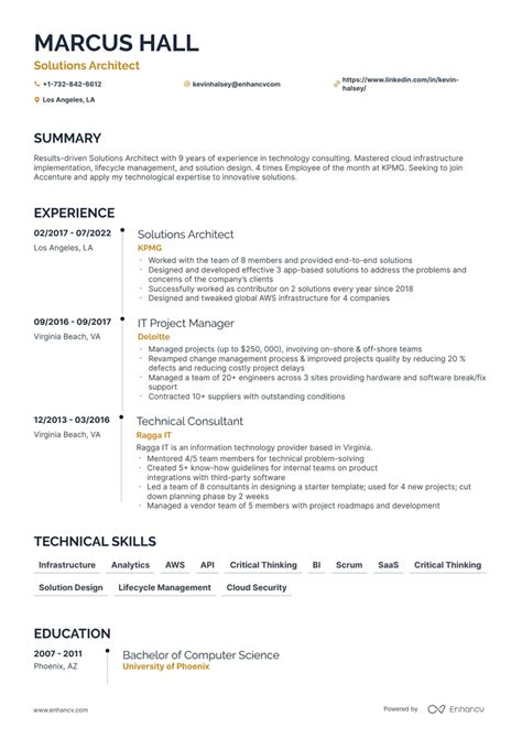 Accenture Resume Examples Guide For