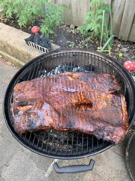 Oc Christmas Brisket 8 Hour Smoke On Hot Coal Smoke Ring Achieved