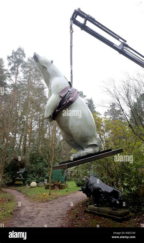 Boris, a 12 ft, 700 kg bronze polar bear based on the largest polar ...