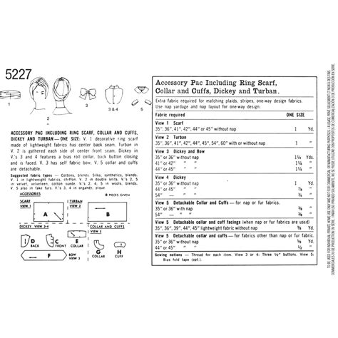 Simplicity Pattern 5227 Vintage Accessories