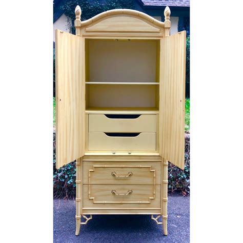 Thomasville Faux Bamboo Allegro Armoire Chairish