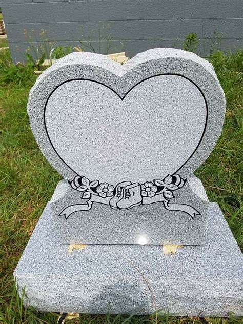 Heart Shaped Upright Headstone From Our Infant Series Headstones