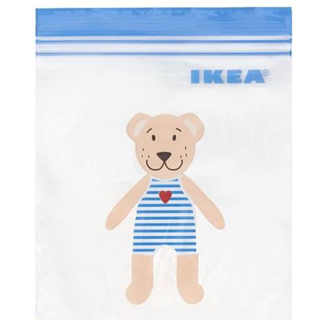 Istad Blue Patterned 1 L Resealable Bag 70551833 Ikea