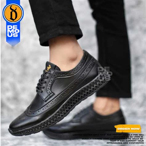 Jual DEMOUS NEOPITA Sepatu Sneakers Pria Formal Casual Hitam Kerja