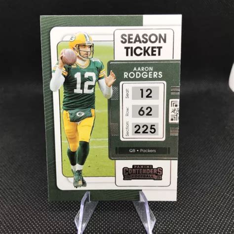 Billet De Saison Panini Contenders Aaron Rodgers Green Bay Packers