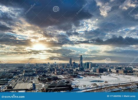 Omaha Skyline Late Afternoon Stock Photo - Image of blue, landscape: 171484996