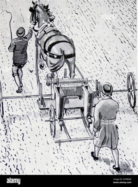 Illustration Showing The Seed Drill Developed By Jethro Tull