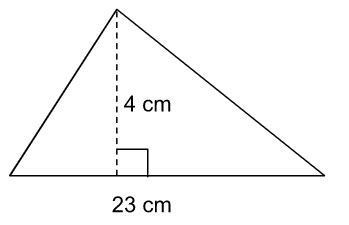 What Is The Area Of The Triangle Below The Figure Is Not Drawn To