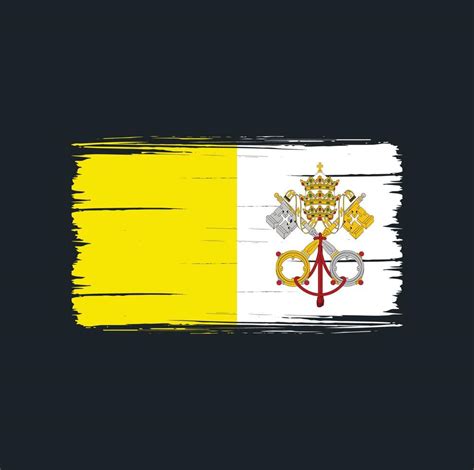 Vatican Flag Brush Strokes National Flag Vector Art At Vecteezy